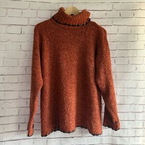 Elegant Rust Turtleneck Sweater